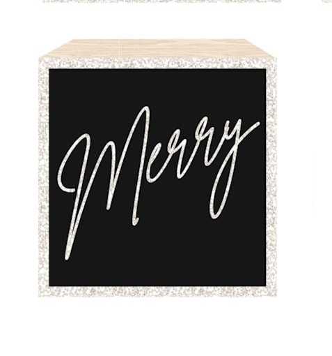 Mini Holiday Desk Block Decor