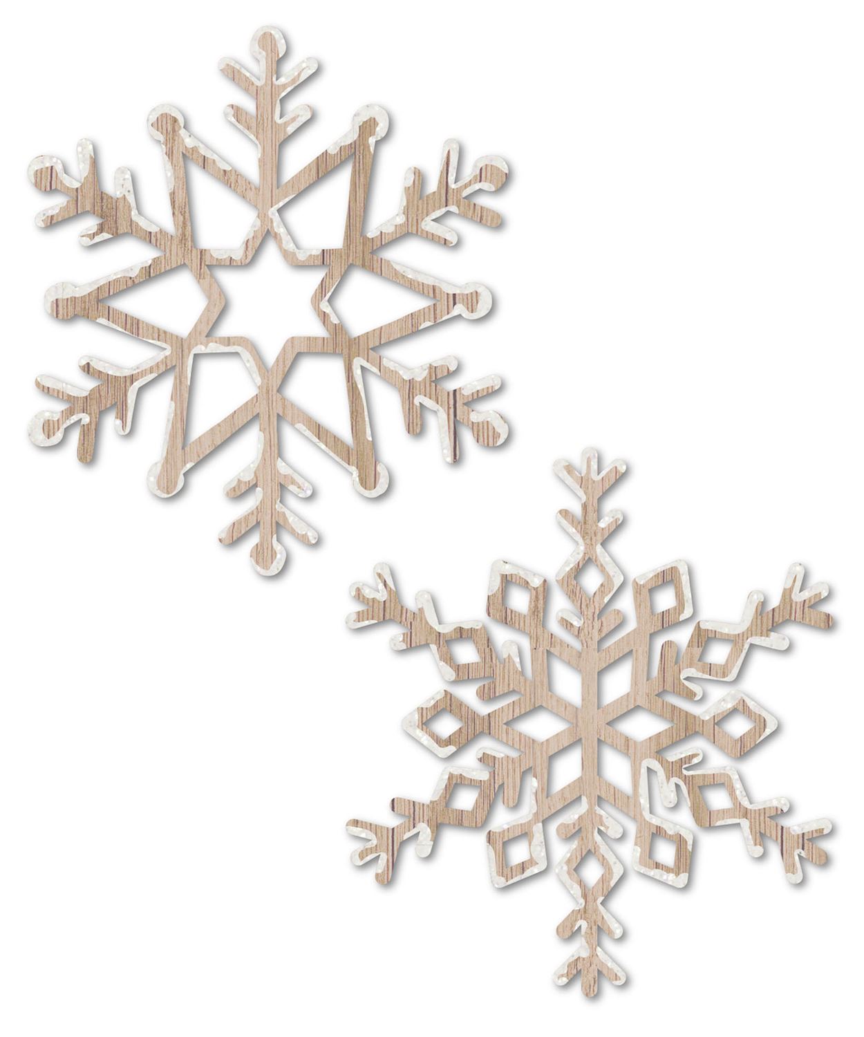 Wood Snowflake Ornaments