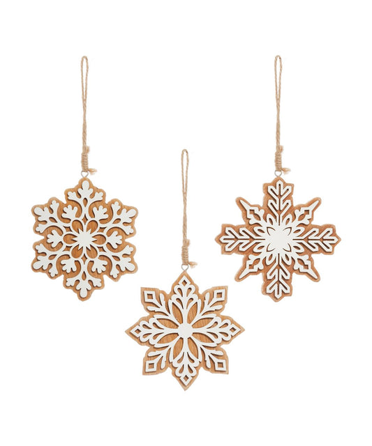 Wood Snowflake Ornament