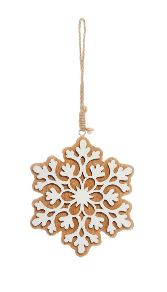 Wood Snowflake Ornament
