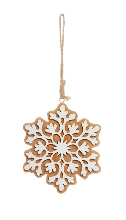 Wood Snowflake Ornament