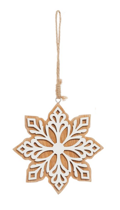 Wood Snowflake Ornament