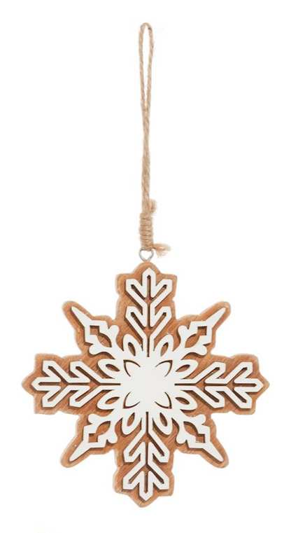 Wood Snowflake Ornament