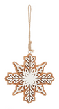 Wood Snowflake Ornament