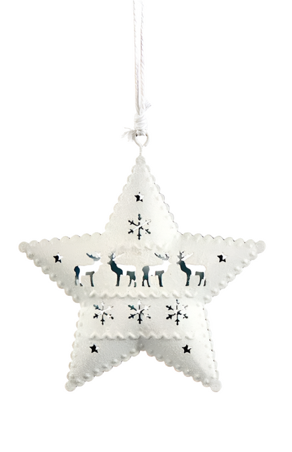 White Metal Christmas Ornament