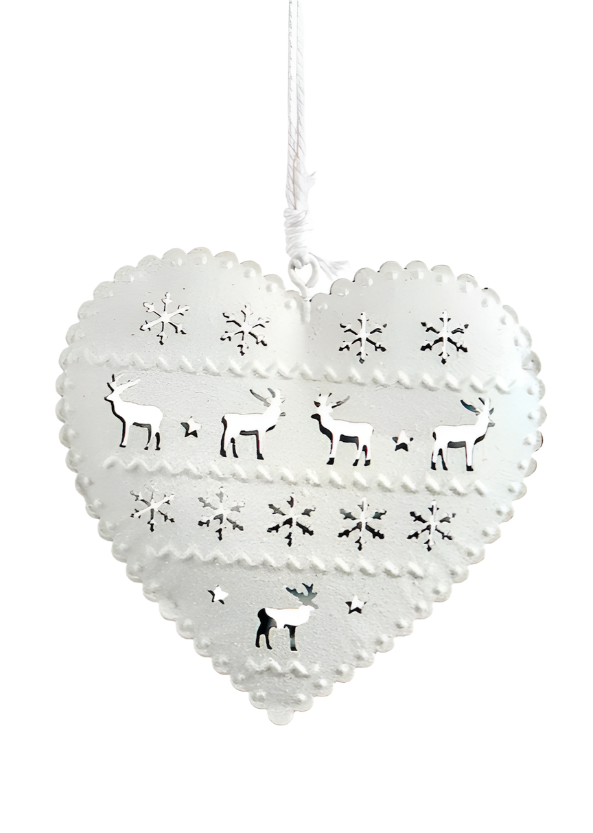 White Metal Christmas Ornament