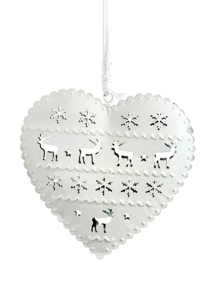 White Metal Christmas Ornament
