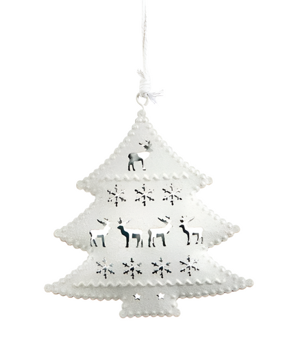 White Metal Christmas Ornament