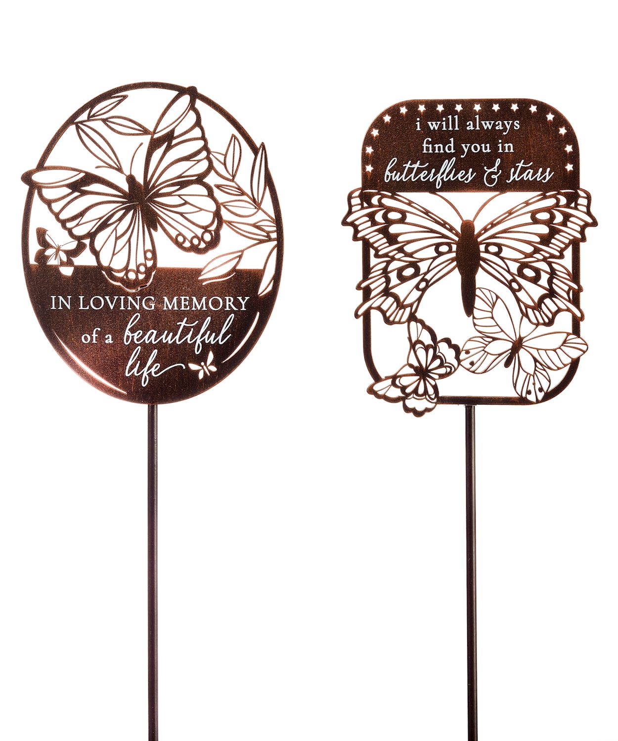 Laser Cut Butterfly Metal Stake
