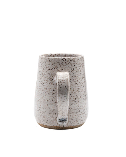 Dragonfly Pottery Mug - Stamped Handle