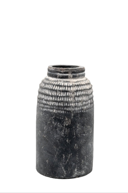 Rustic Gray Vase - 9"