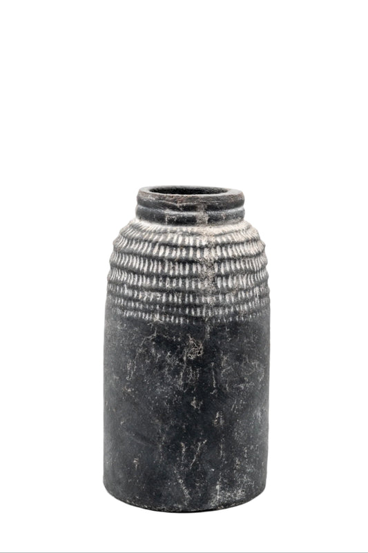 Rustic Gray Vase - 9"