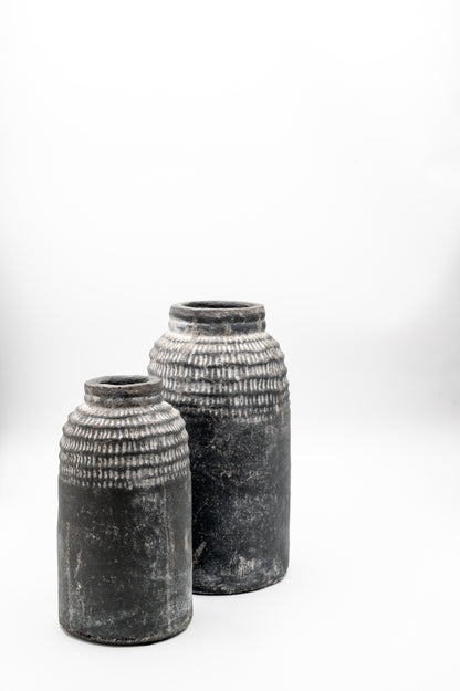 Rustic Grey Vase - 7"