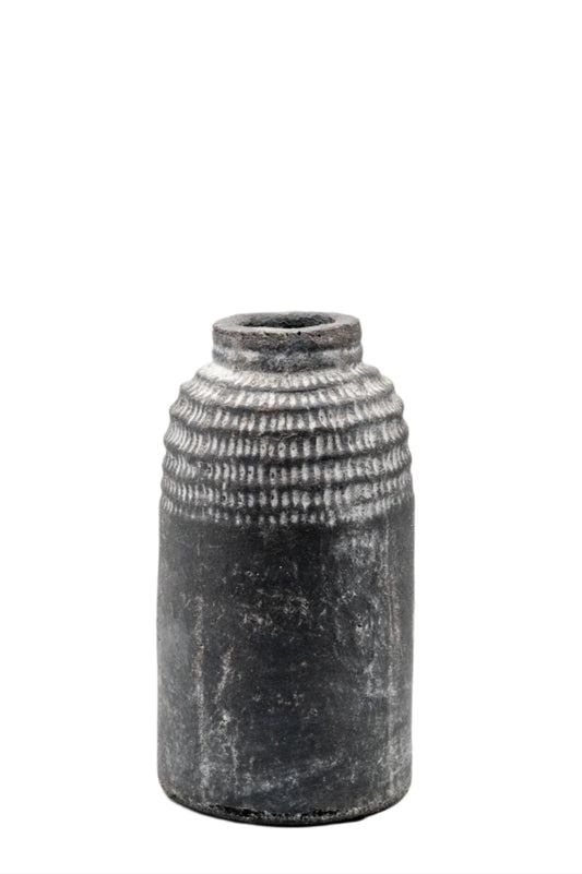 Rustic Grey Vase - 7"