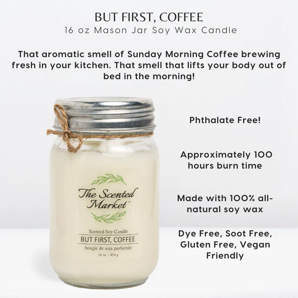 But First, Coffee - Soy Wax Candle 16 oz