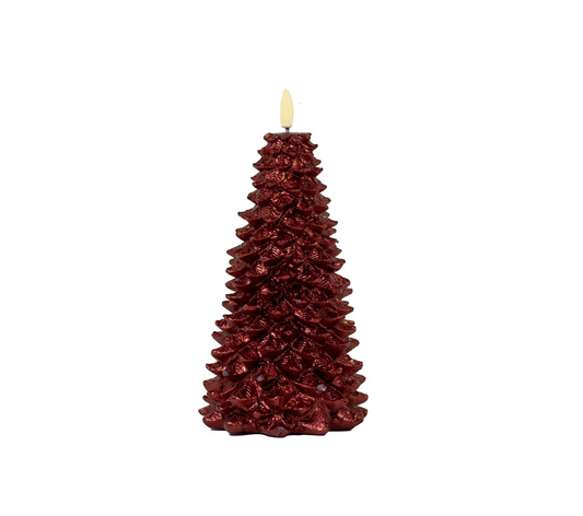 Red Christmas Tree LED Candle