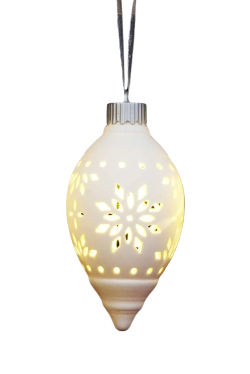 LED Stoneware Ornaments