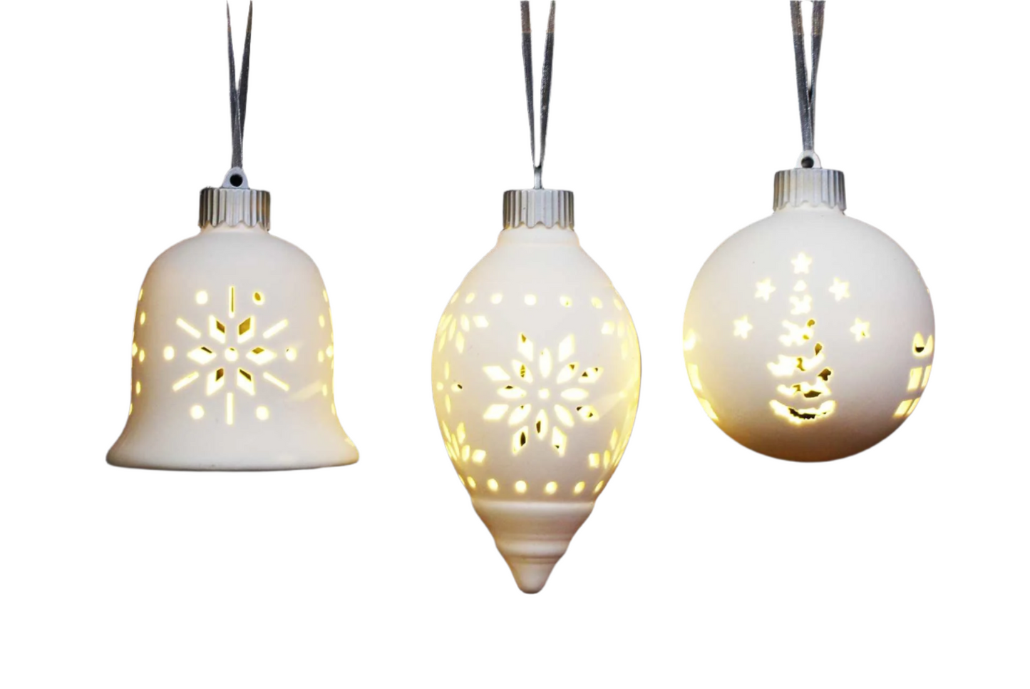 LED Stoneware Ornaments