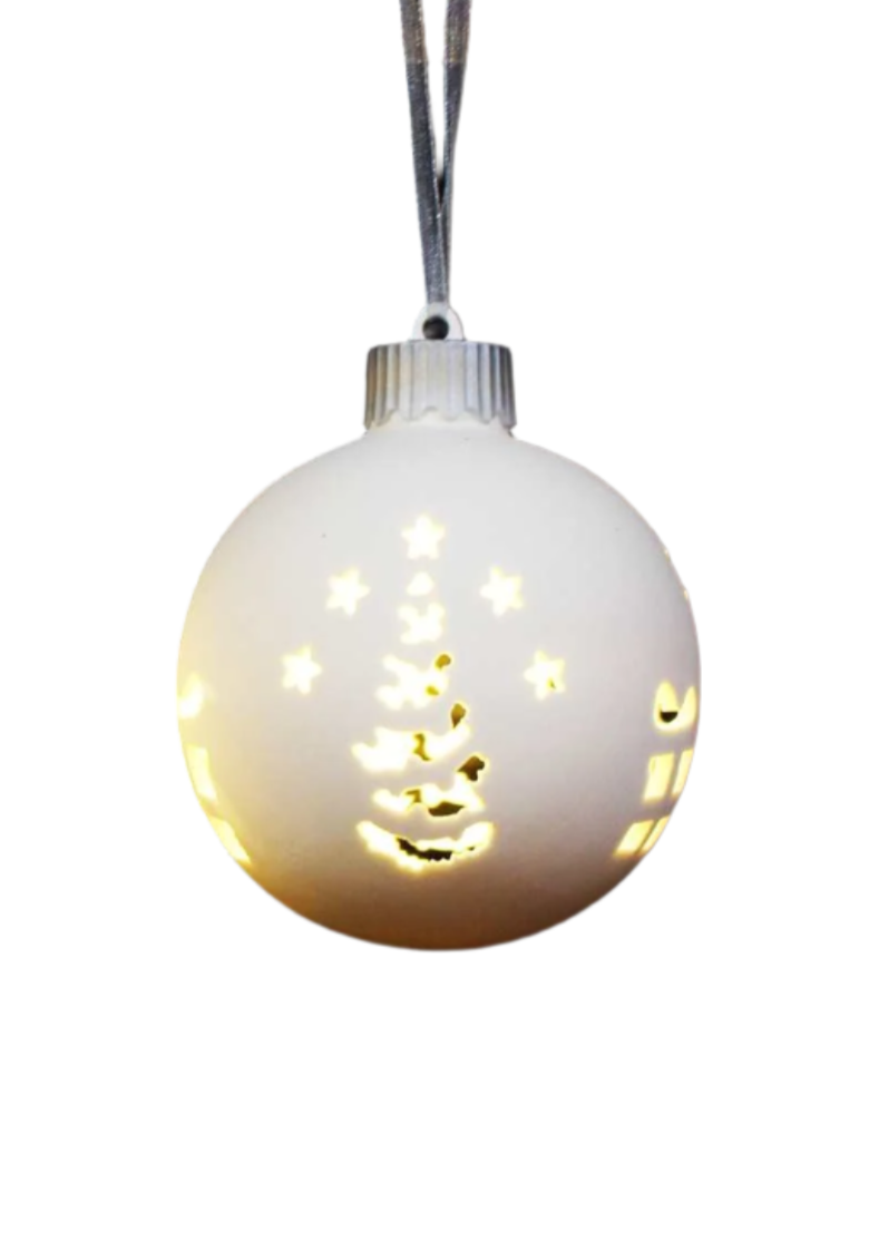 LED Stoneware Ornaments