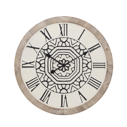 Mandala Rustic Wall Clock