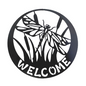 Dragonfly Welcome Sign - Metal