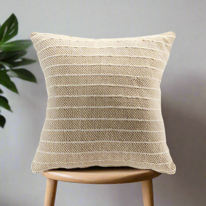 Beige Cotton Cushion