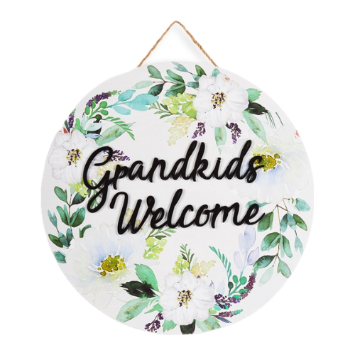 Grandkids Welcome - Hanging Sign