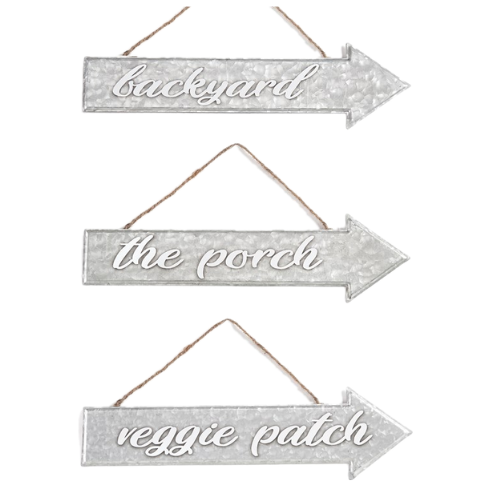 Galvanized Metal Arrow Signs