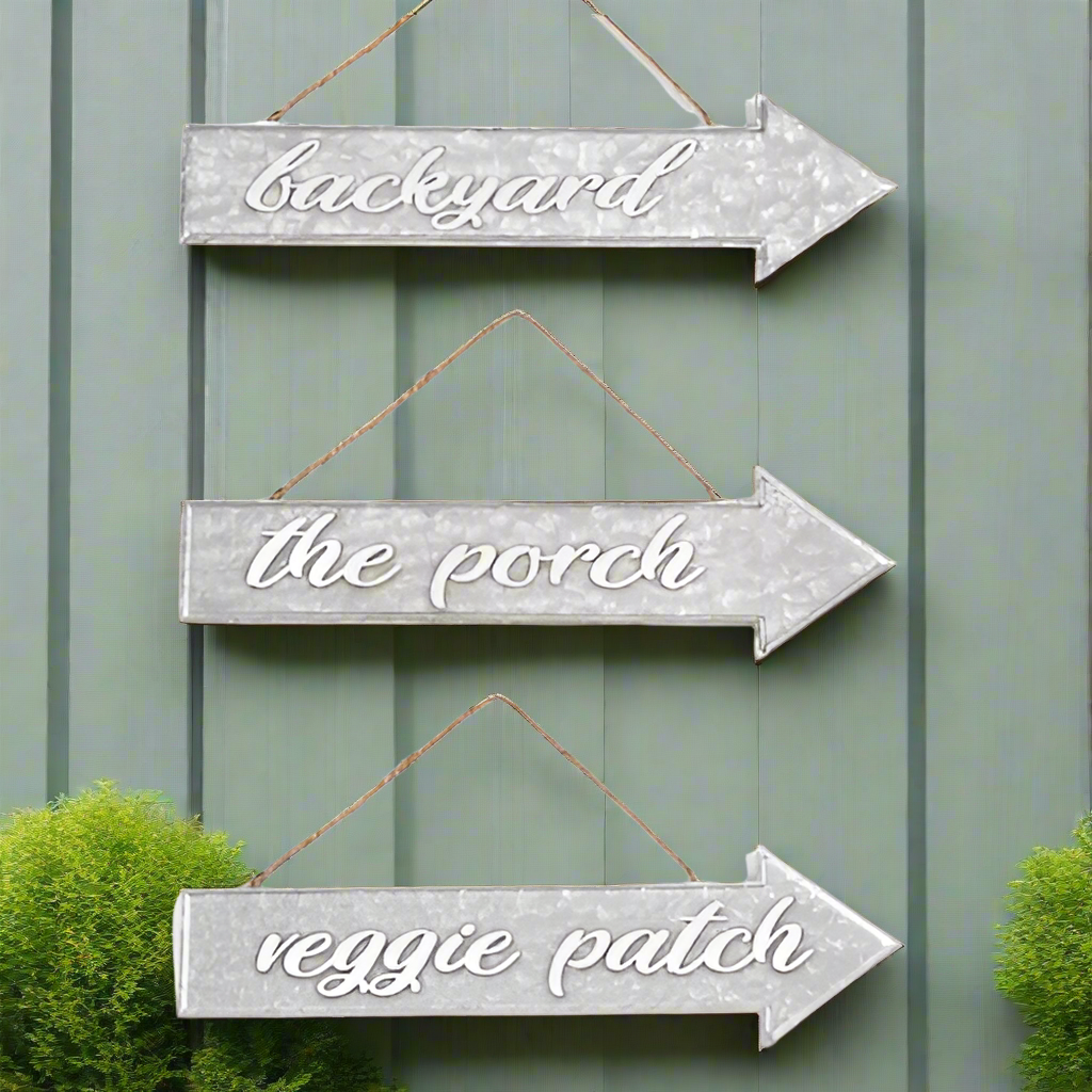 Galvanized Metal Arrow Signs