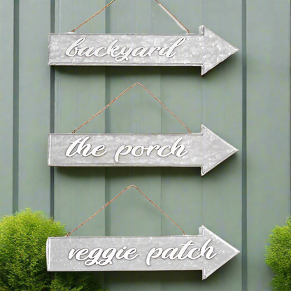 Galvanized Metal Arrow Signs