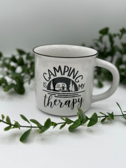Camping is my Therapy - Mug