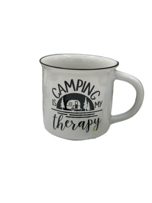 Camping is my Therapy - Mug