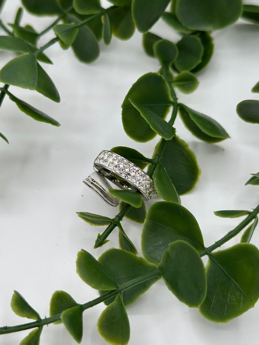 Double-Layer Cubic Zirconia Ring