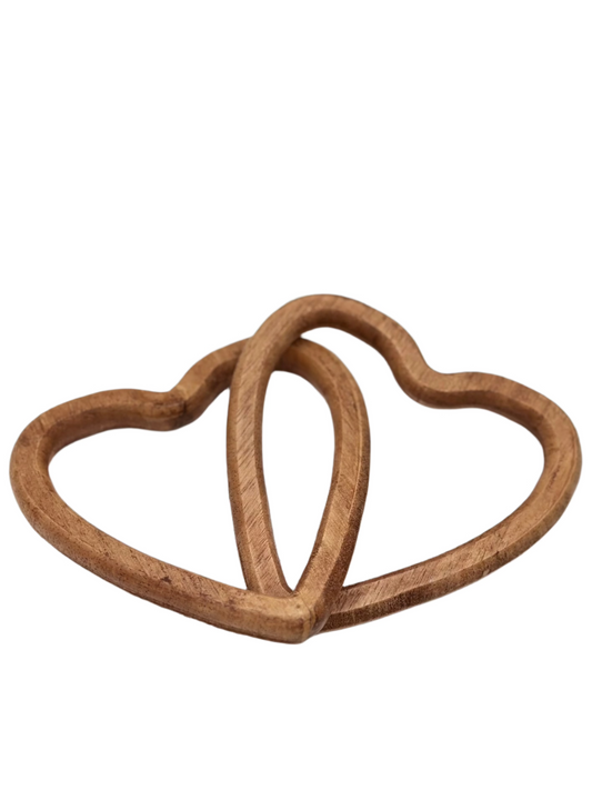 Wood Linked Hearts