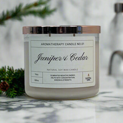 Juniper & Cedar 2-Wick Soy Aromatherapy Candle