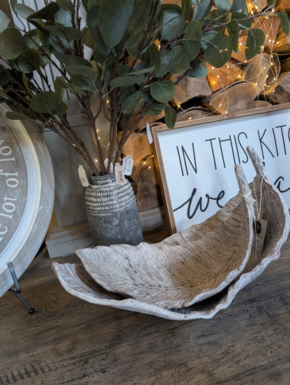 Concrete Leaf Plate - Small
