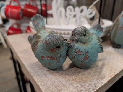 Rustic Bluebird Figurine - Double