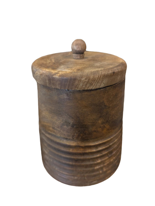 Wood Jar with Lid