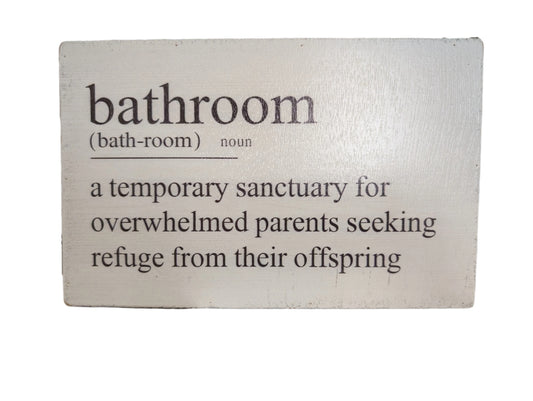 Bathroom Definition - Sign