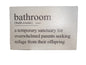 Bathroom Definition - Sign