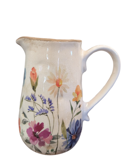 White Floral Jug