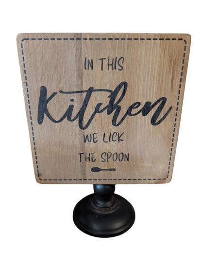 Lick the Spoon - Kitchen Sign