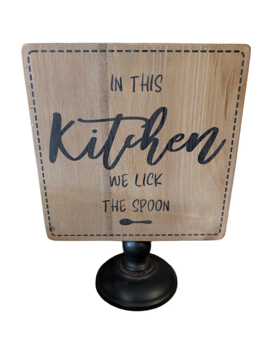 Lick the Spoon - Kitchen Sign