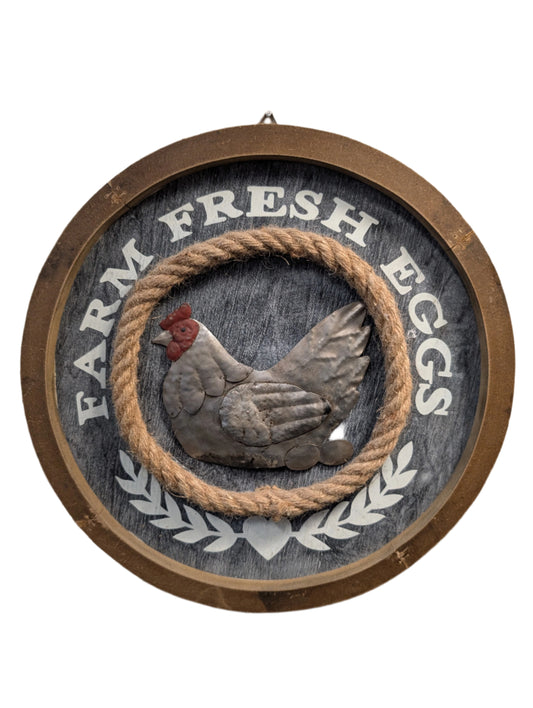 Farm Fresh Eggs Rustic Sign