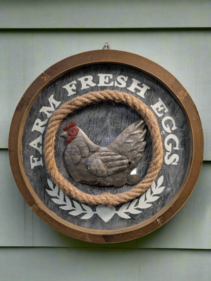 Farm Fresh Eggs Rustic Sign