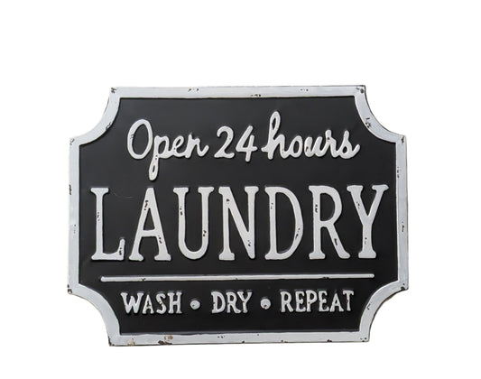 Open 24 hours Laundry Sign
