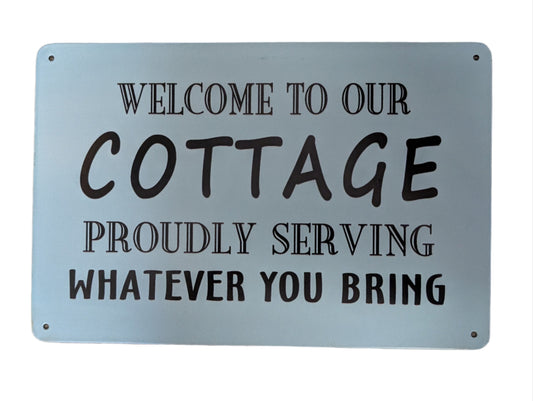 Metal Cottage Sign