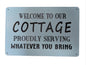 Metal Cottage Sign