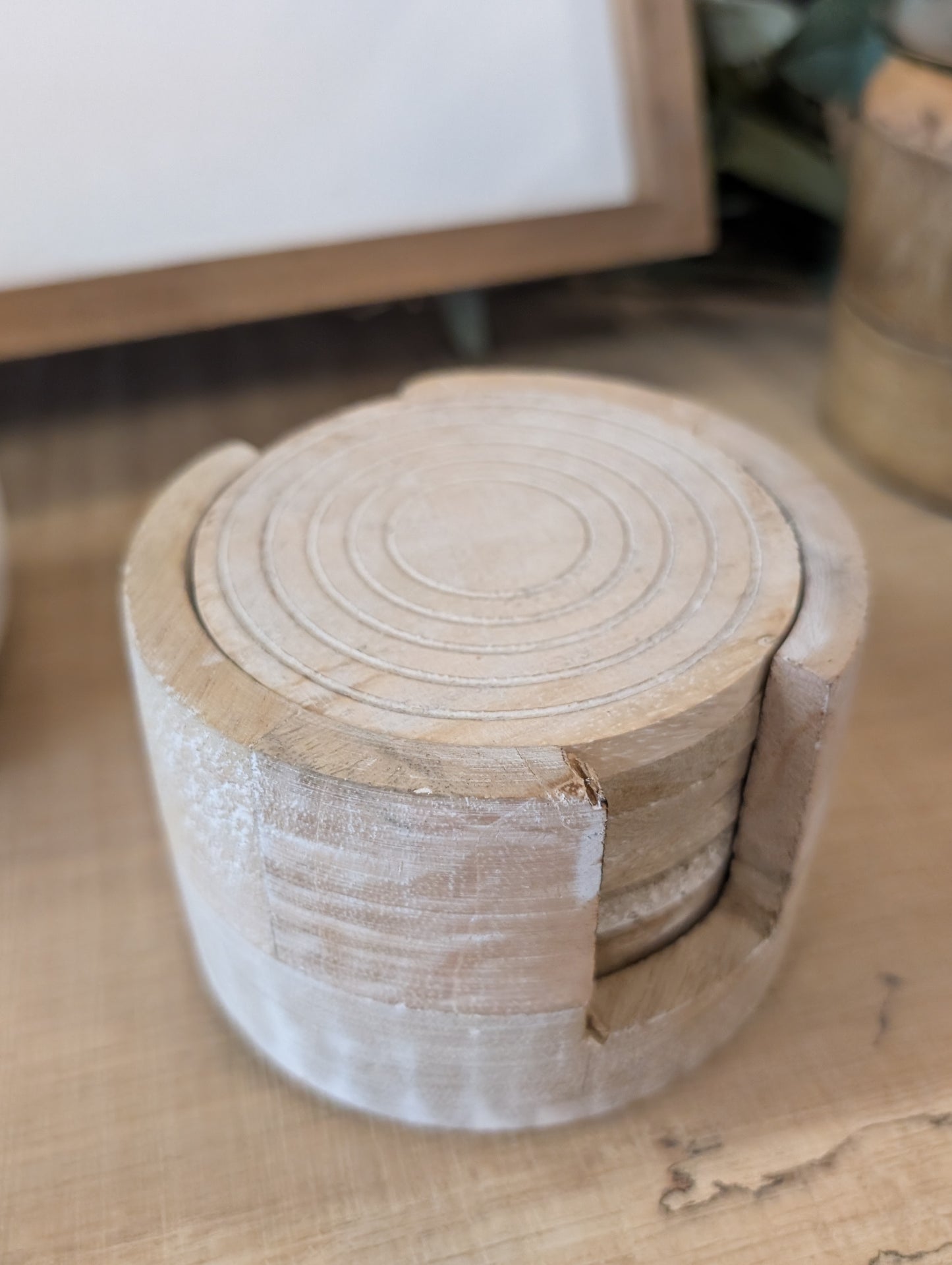 Wood Coaster Set