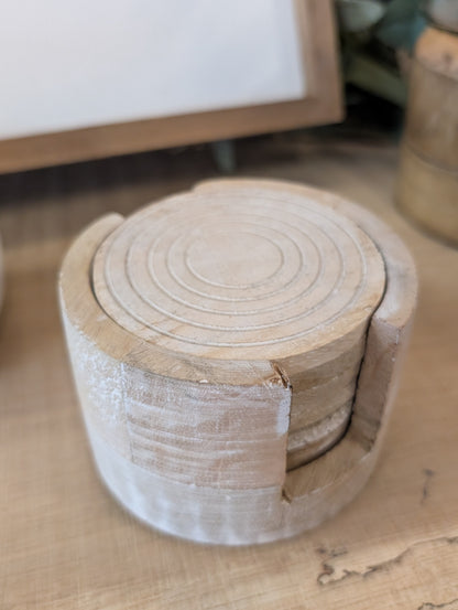 Wood Coaster Set